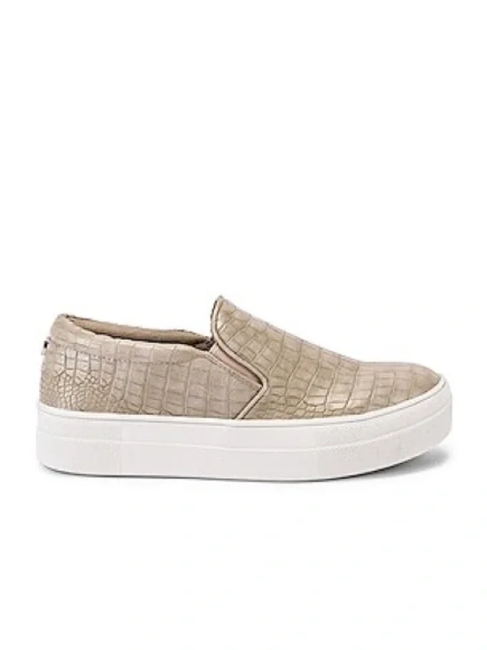 New Steve Madden Women's Slip-On Sneakers in Beige Croc Embossed - Picture 2 of 4